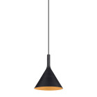 ROSSINI ILLUMINAZIONE - SOSPENSIONE NERO/ORO SATINATO E27 IP20