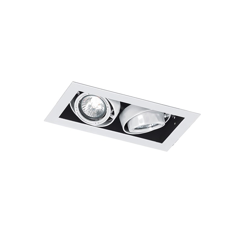 ROSSINI ILLUMINAZIONE - DOWNLIGHT DOPPIO QUADRATO CARDANICO BIAN