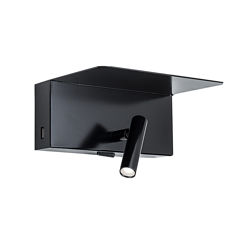 ROSSINI ILLUMINAZIONE - APPLIQUE NERA CON SUPPORTO LED 3W IP20 3