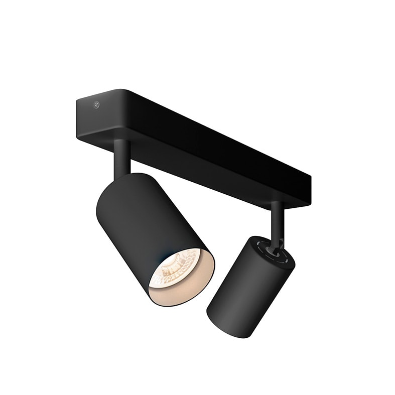 ROSSINI ILLUMINAZIONE - APPLIQUE/PLAFONIERA 2 ELEMENTI NERO GU10