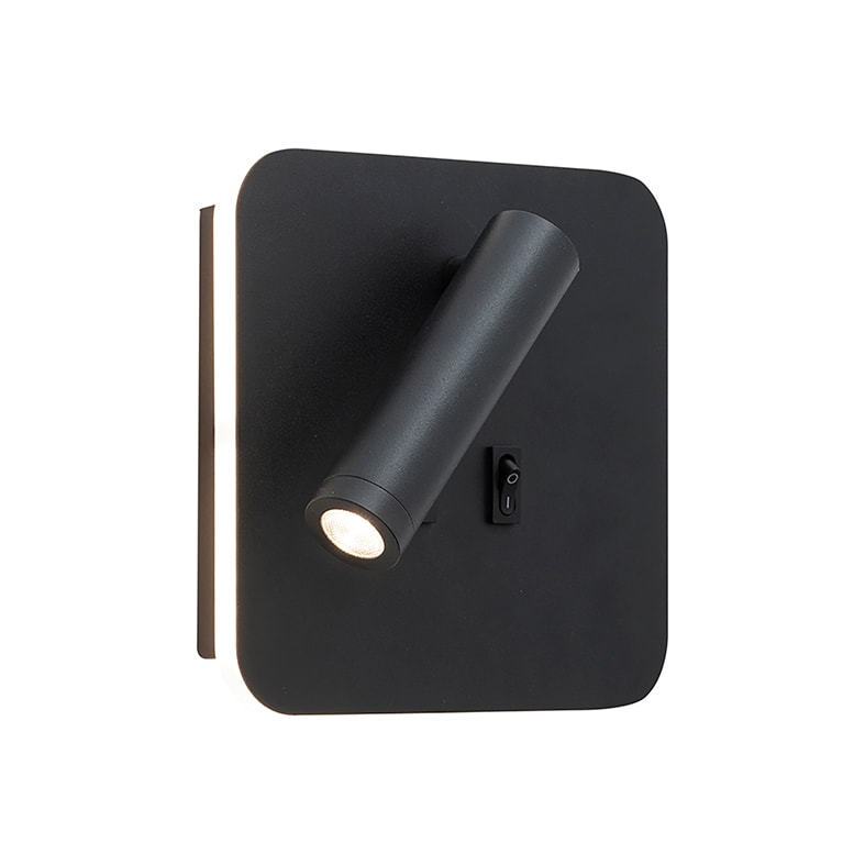 ROSSINI ILLUMINAZIONE - LAMPADA PARETE LED 3K NERA 3W+8W