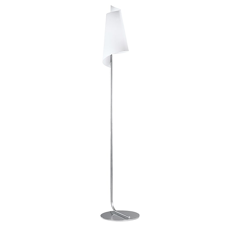 ROSSINI ILLUMINAZIONE - PIANTANA ANODIZZATA/VETRO BIANCO ACIDATO