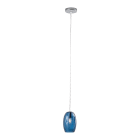 ROSSINI ILLUMINAZIONE - SOSPENSIONE TONDA IN VETRO BLU E14 IP20