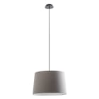ROSSINI ILLUMINAZIONE - SOSPENSIONE NERA/PARALUME CONICO GRIGIO