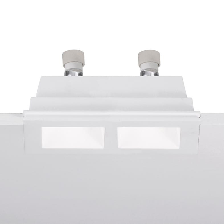 ROSSINI ILLUMINAZIONE - DOWNLIGHT DOPPIO QUADRATO IN GESSO RASAT