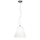 ROSSINI ILLUMINAZIONE - SOSPENSIONE CROMO/VETRO BIANCO SATINATO E27 IP20 25CM 10850-20