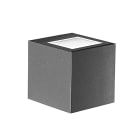 ROSSINI ILLUMINAZIONE - APPLIQUE BIEMISSIONE QUADRATA ANTRACITE LED 9W 60° IP65 3000K CRI80 A.124-AN-LED-C