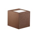 ROSSINI ILLUMINAZIONE - APPLIQUE BIEMISSIONE QUADRATA MARRONE LED 9W 60° IP65 3000K CRI80 A.124-MA-LED-C