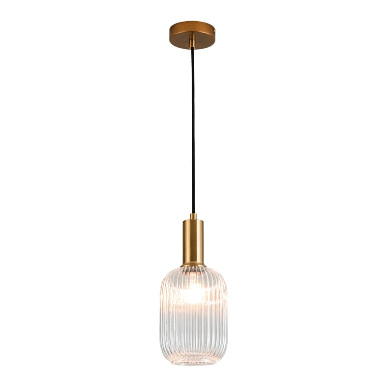 ROSSINI ILLUMINAZIONE - SOSPENSIONE BRONZO/VETRO CRISTALLO E27 I ANT001BZCRI