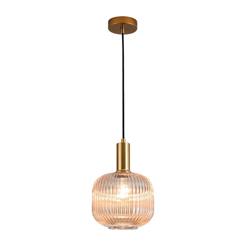 ROSSINI ILLUMINAZIONE - SOSPENSIONE BRONZO/VETRO AMBRA E27 IP20 ANT002BZAM