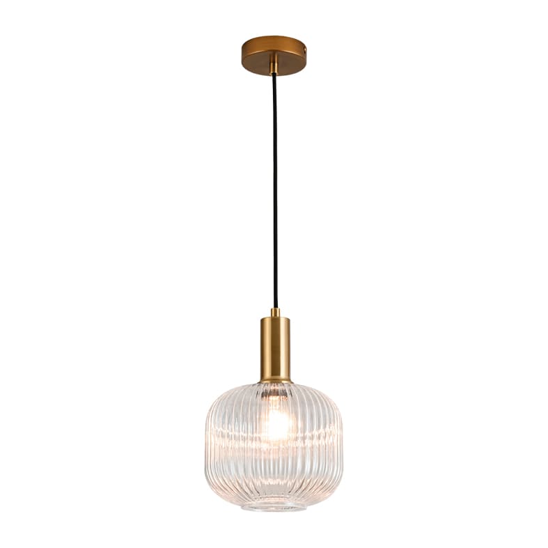 ROSSINI ILLUMINAZIONE - SOSPENSIONE BRONZO/VETRO CRISTALLO E27 I ANT002BZCRI