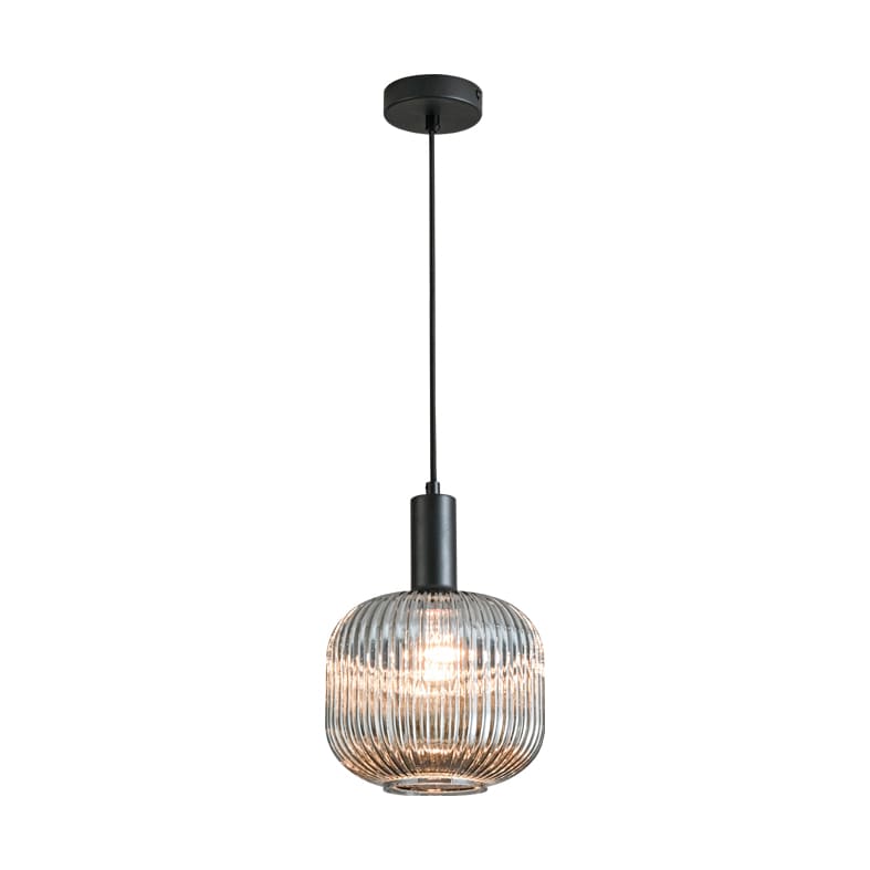ROSSINI ILLUMINAZIONE - SOSPENSIONE NERA/VETRO GRIGIO E27 IP20 2