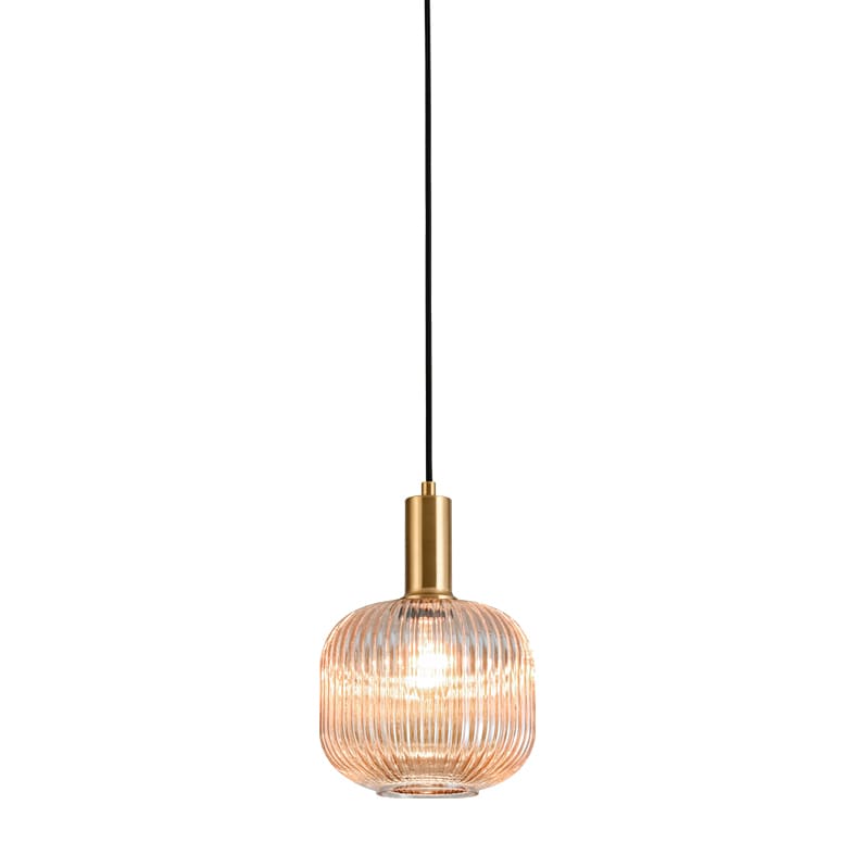 ROSSINI ILLUMINAZIONE - SOSPENSIONE BRONZO/VETRO AMBRA E27 IP20 ANT102BZAM