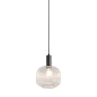 ROSSINI ILLUMINAZIONE - SOSPENSIONE NERA/VETRO CRISTALLO E27 IP2 ANT102NCRI