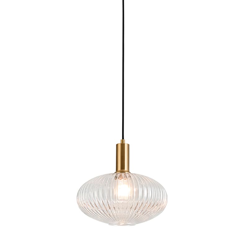 ROSSINI ILLUMINAZIONE - SOSPENSIONE BRONZO/VETRO CRISTALLO E27 I ANT103BZCRI