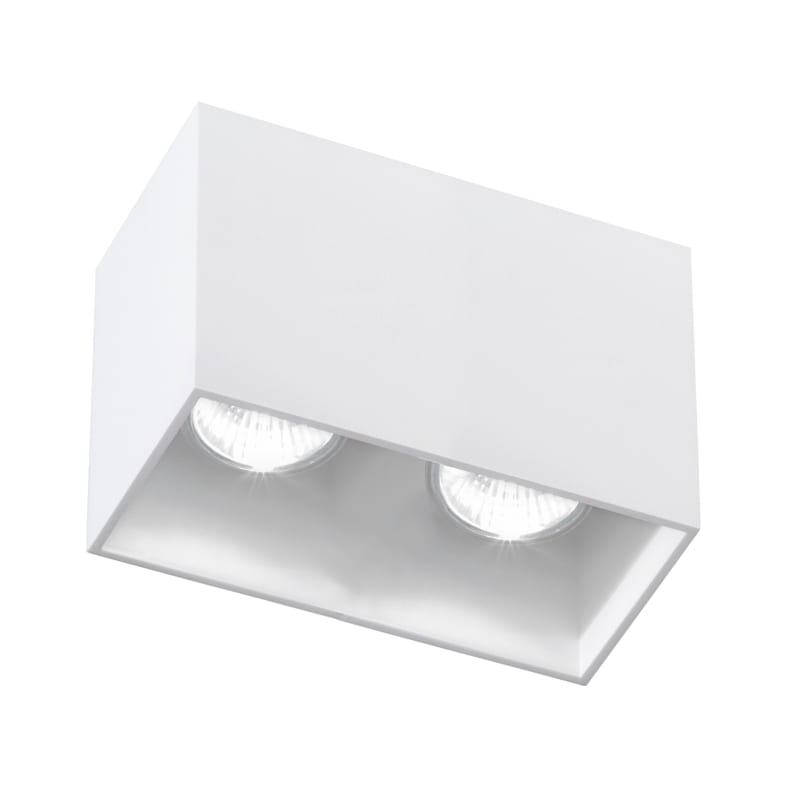 ROSSINI ILLUMINAZIONE - DOWNLIGHT A PLAFONE QUADRATO BIANCO 2XGU ARG201B