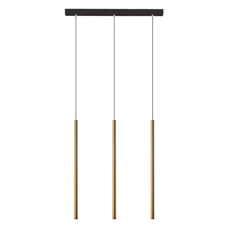 ROSSINI ILLUMINAZIONE - SOSPENSIONE 3 ELEMENTI LINEARE NERA/ORO AXI203NOR