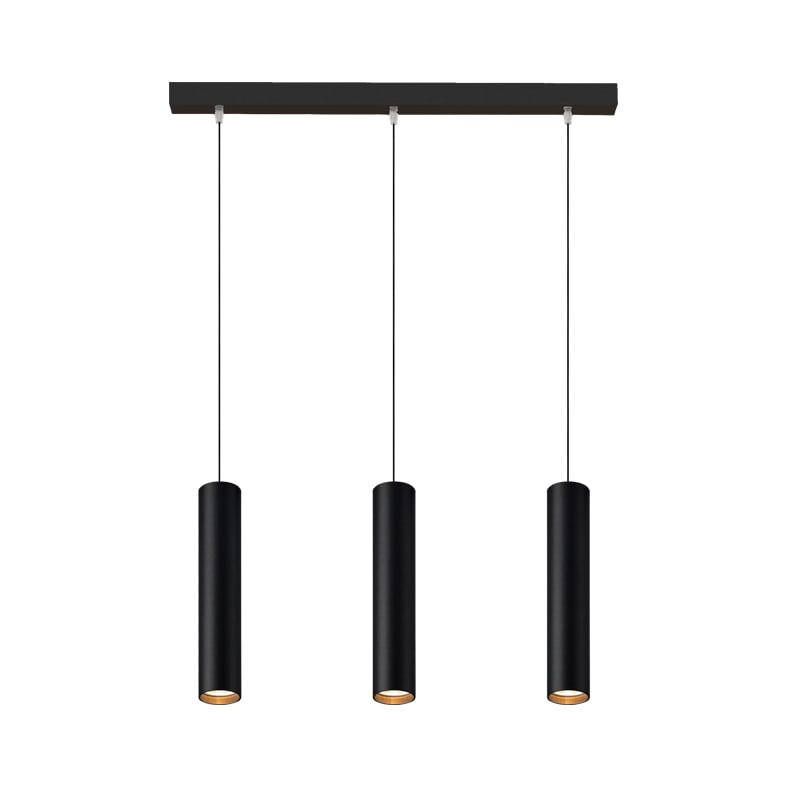 ROSSINI ILLUMINAZIONE - SOSPENSIONE 3 ELEMENTI LINEARE NERA/NERA AXI303NN