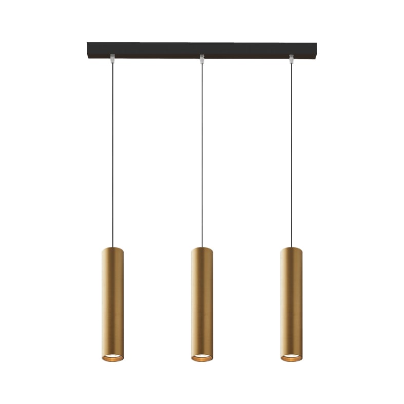 ROSSINI ILLUMINAZIONE - SOSPENSIONE 3 ELEMENTI LINEARE NERA/ORO AXI303NOR