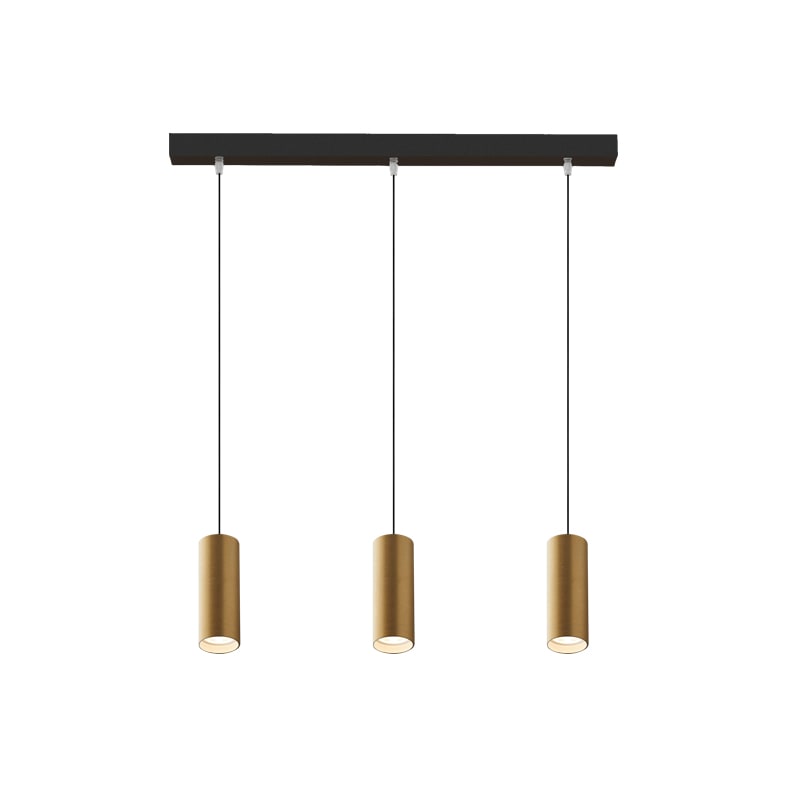 ROSSINI ILLUMINAZIONE - SOSPENSIONE 3 ELEMENTI LINEARE NERA/ORO AXI420NOR