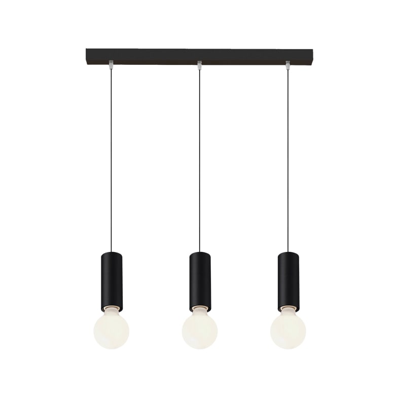 ROSSINI ILLUMINAZIONE - SOSPENSIONE 3 ELEMENTI LINEARE NERA/NERA AXI421NN
