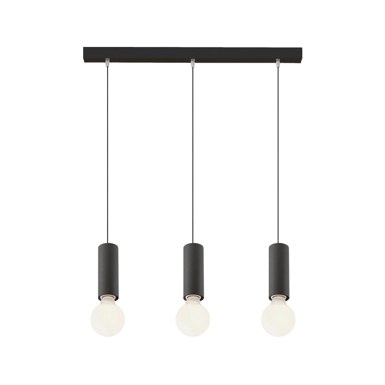 ROSSINI ILLUMINAZIONE - SOSPENSIONE 3 ELEMENTI LINEARE NERA/TITA AXI421NTI