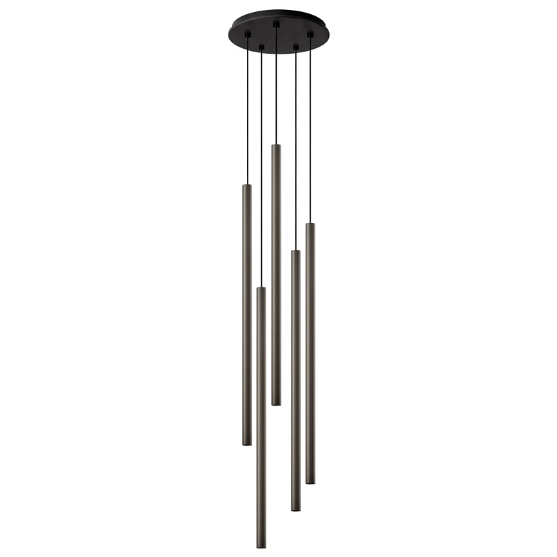 ROSSINI ILLUMINAZIONE - SOSPENSIONE 5 ELEMENTI TONDA NERA/TITANI AXI438NTI