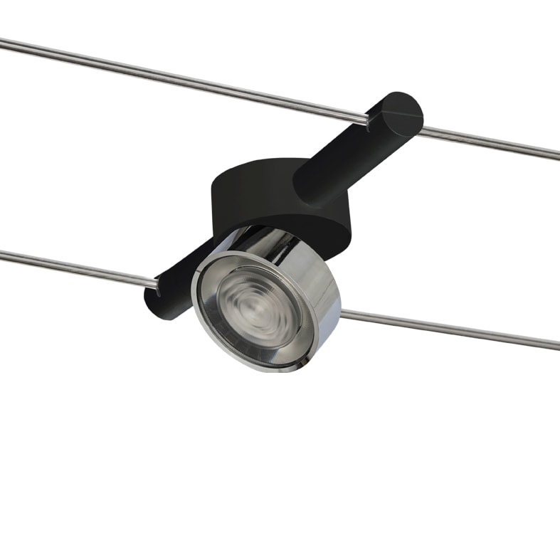 ROSSINI ILLUMINAZIONE - SISTEMA A TESATA NERO/CROMO LED 13W 38 I CAB018CR