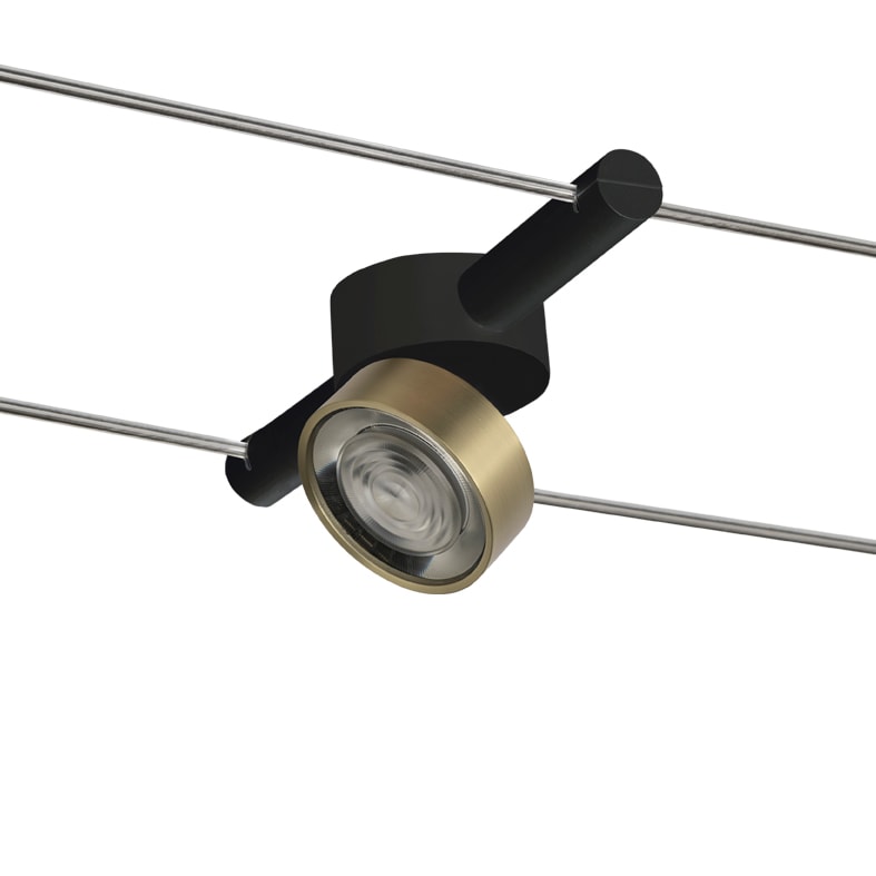 ROSSINI ILLUMINAZIONE - SISTEMA A TESATA NERO/ORO LED 13W 38 IP2 CAB018OR