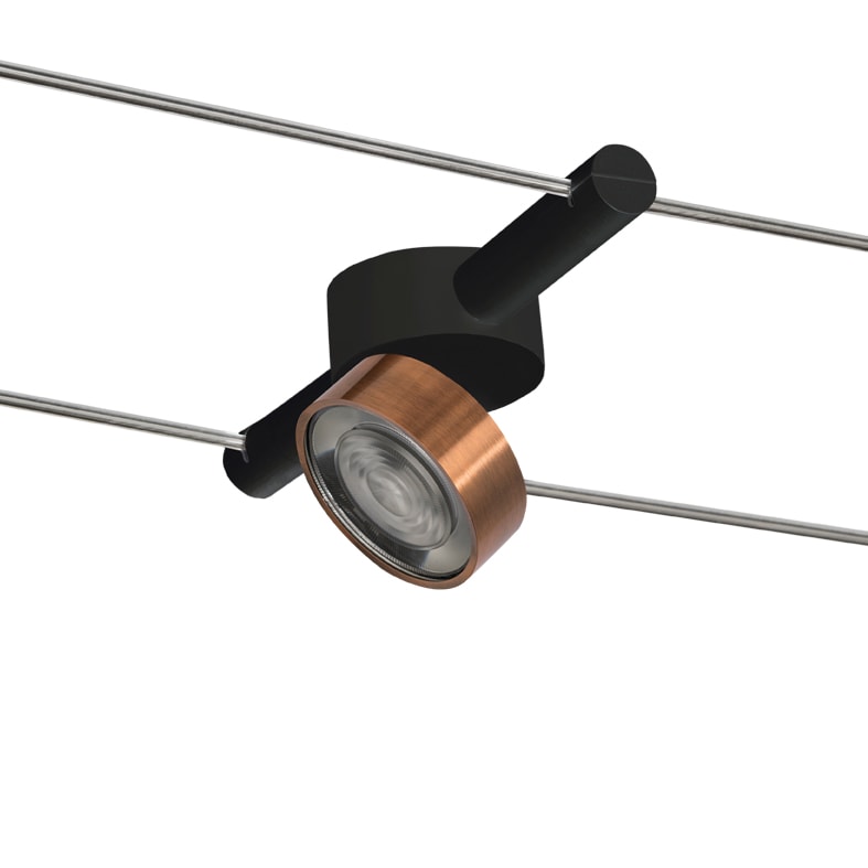 ROSSINI ILLUMINAZIONE - SISTEMA A TESATA NERO/RAME LED 13W 38 IP CAB018RA