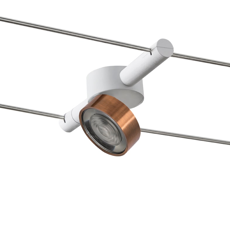 ROSSINI ILLUMINAZIONE - SISTEMA A TESATA BIANCO/RAME LED 13W 38 CAB118RA