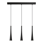 ROSSINI ILLUMINAZIONE - SOSPENSIONE 3 ELEMENTI LINEARE NERA/NERA COR114NN