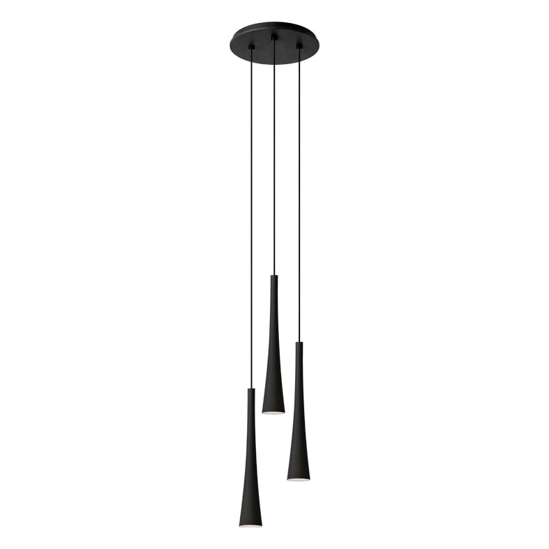 ROSSINI ILLUMINAZIONE - SOSPENSIONE 3 ELEMENTI TONDA NERA/NERA G COR115NN