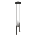 ROSSINI ILLUMINAZIONE - SOSPENSIONE 3 ELEMENTI TONDA NERA/TITANI COR115NTI