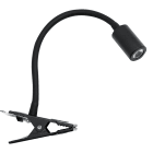 ROSSINI ILLUMINAZIONE - LAMPADA DA TAVOLO NERA CON PINZA LED 3W IP20 3000K CRI80 FRI003N