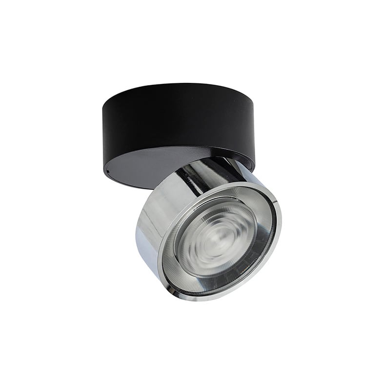 ROSSINI ILLUMINAZIONE - APPLIQUE/PLAFONIERA NERO/CROMO LED 7W IP HOL040CR