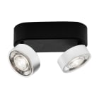 ROSSINI ILLUMINAZIONE - APPLIQUE/PLAFONIERA NERO/BIANCO LED 2X6, HOL050B