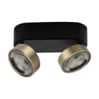 ROSSINI ILLUMINAZIONE - APPLIQUE/PLAFONIERA NERO/ORO LED 2X6,4W HOL050OR