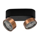 ROSSINI ILLUMINAZIONE - APPLIQUE/PLAFONIERA NERO/RAME LED 2X6,4W HOL050RA