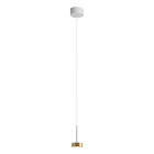 ROSSINI ILLUMINAZIONE - SOSPENSIONE BIANCO/ORO LED 7W 38° IP20 3000K CRI90 HOL120OR
