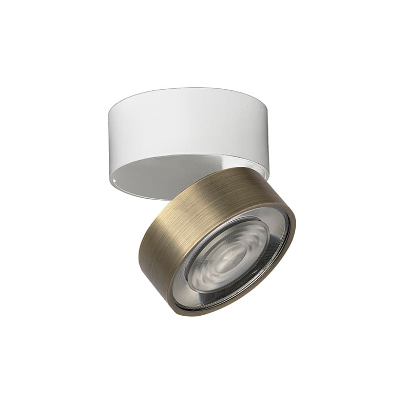 ROSSINI ILLUMINAZIONE - APPLIQUE/PLAFONIERA BIANCO/BRONZO LED 7W HOL140BR