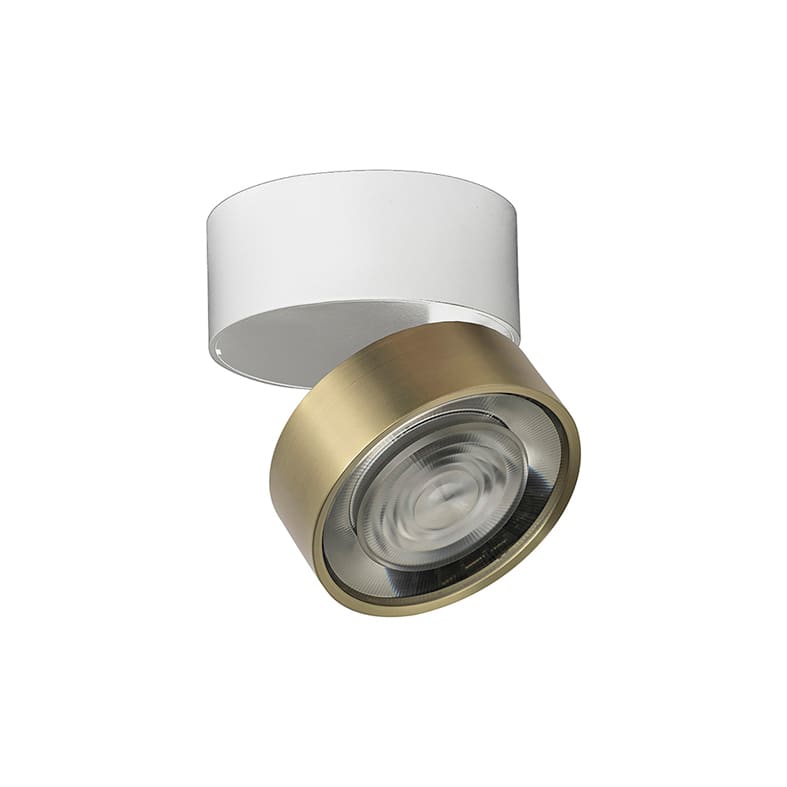 ROSSINI ILLUMINAZIONE - APPLIQUE/PLAFONIERA BIANCO/ORO LED 7W IP HOL140OR