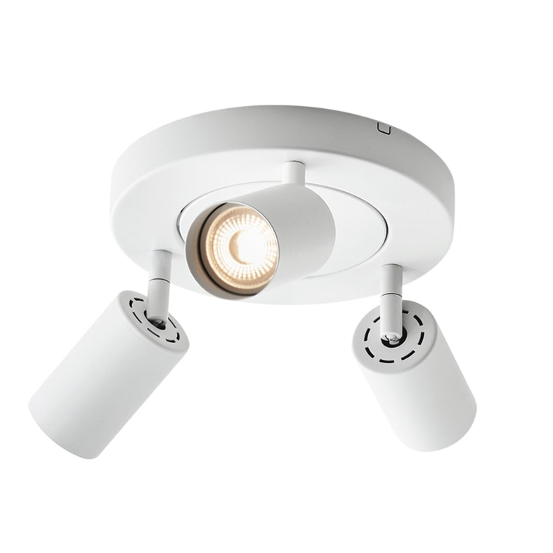 ROSSINI ILLUMINAZIONE - PLAFONIERA 3 ELEMENTI TONDA BIANCO GU10 MAN006B