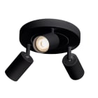 ROSSINI ILLUMINAZIONE - PLAFONIERA 3 ELEMENTI TONDA NERO GU10 IP