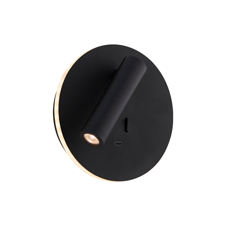 ROSSINI ILLUMINAZIONE - APPLIQUE NERA LED 9W 30 3000K IP20 CRI80 MYW101N