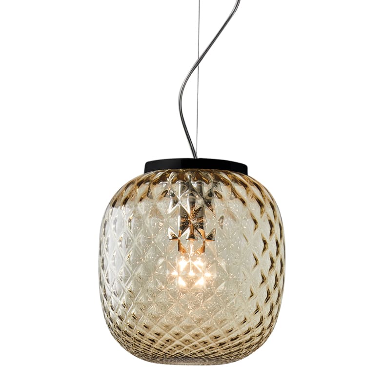 ROSSINI ILLUMINAZIONE - SOSPENSIONE NERA IN VETRO BALLOTON BRONZ OBA201NBZ