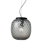 ROSSINI ILLUMINAZIONE - SOSPENSIONE NERA IN VETRO BALLOTON FUME' OBA201NFU