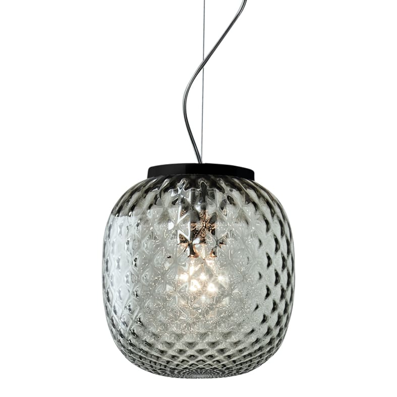 ROSSINI ILLUMINAZIONE - SOSPENSIONE NERA IN VETRO BALLOTON PETRO OBA201NPT
