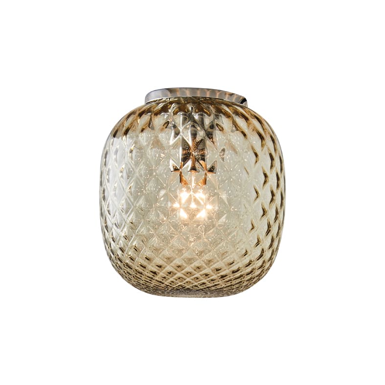 ROSSINI ILLUMINAZIONE - PLAFONIERA CROMO IN VETRO BALLOTON BRONZ OBA202CRBZ