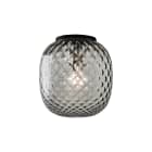 ROSSINI ILLUMINAZIONE - PLAFONIERA NERA IN VETRO BALLOTON FUME' OBA202NFU